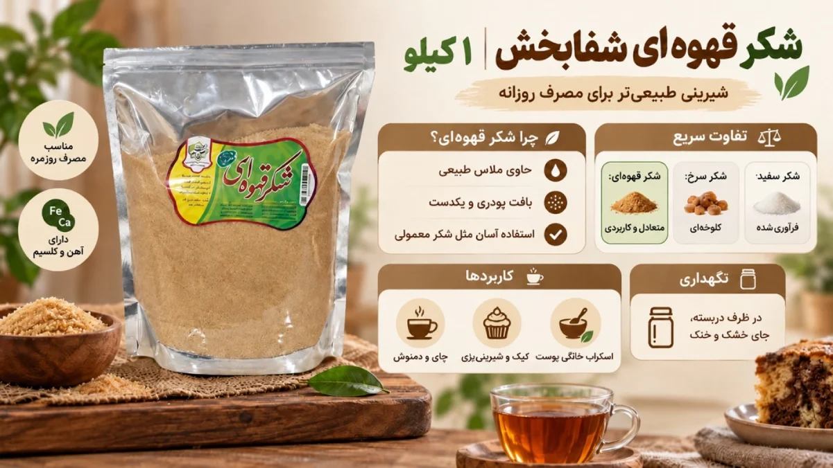 شکر قهوهای (1 کیلو)