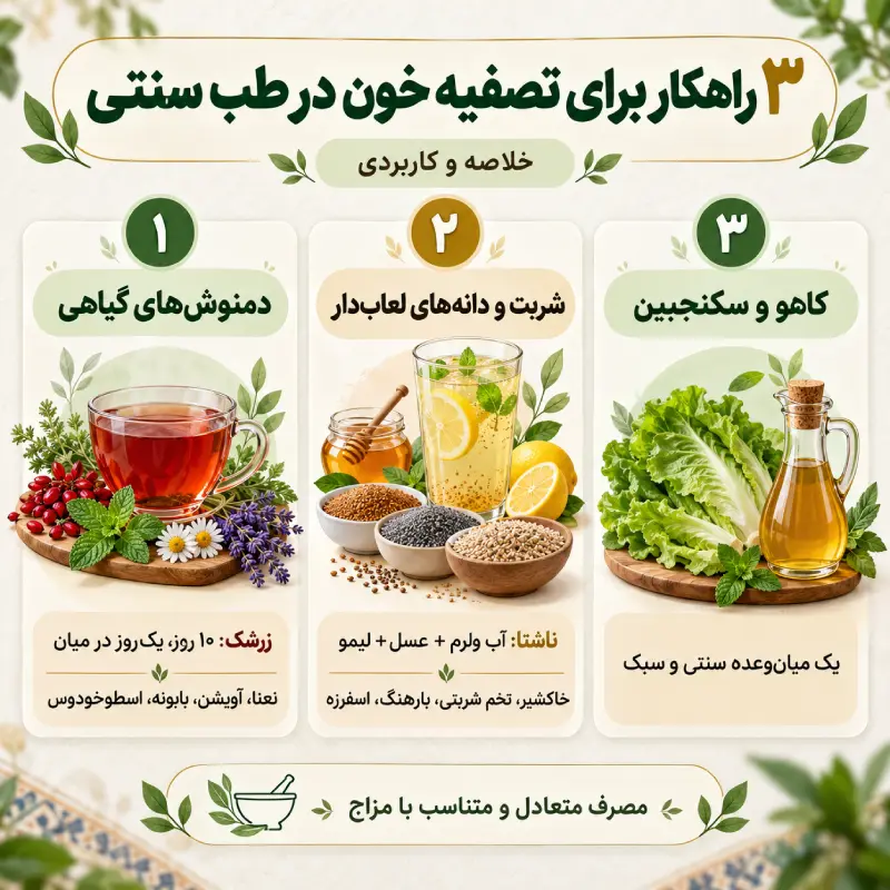 3 راهکار برای تصفیه خون با طب سنتی